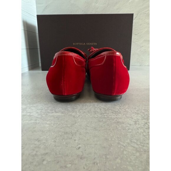NIB Bottega‎ Veneta Men\'s Velvet Red Loafers Size 40 EU/ 7US main image 5